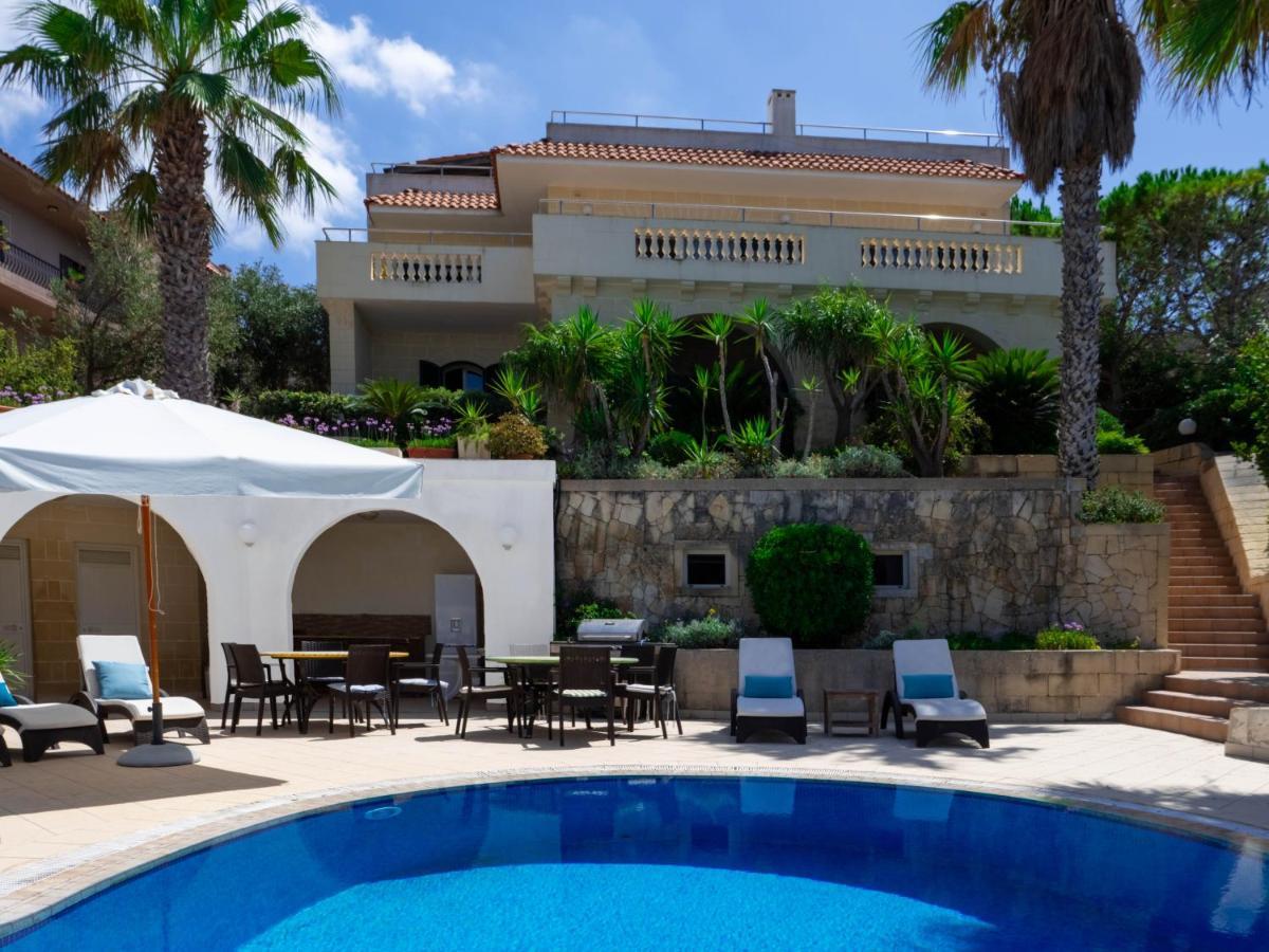 Villa Palma - Sunset Sea Views With Pool, Jacuzzi, Sauna And Games Room Mellieħa Exteriér fotografie
